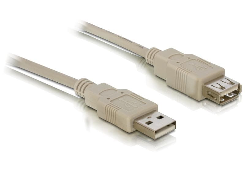 Delock USB 2.0-Verlängerungskabel  USB A - USB A 3 m Delock Kabel USB 2.0 Verlängerung A/A 3m