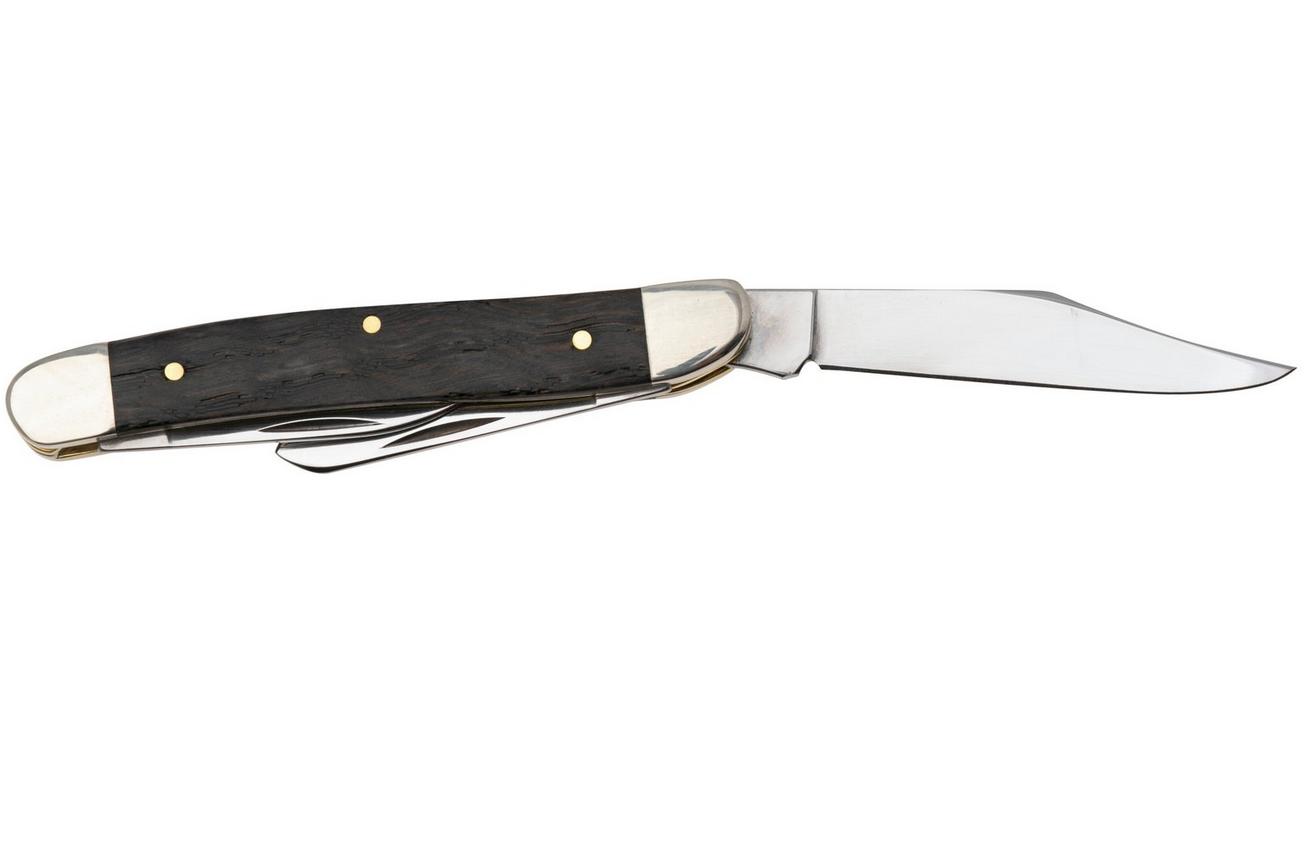 Case Medium Stockman 14001 Smooth Black Curly Oak Wood 73087 SS, zakmes