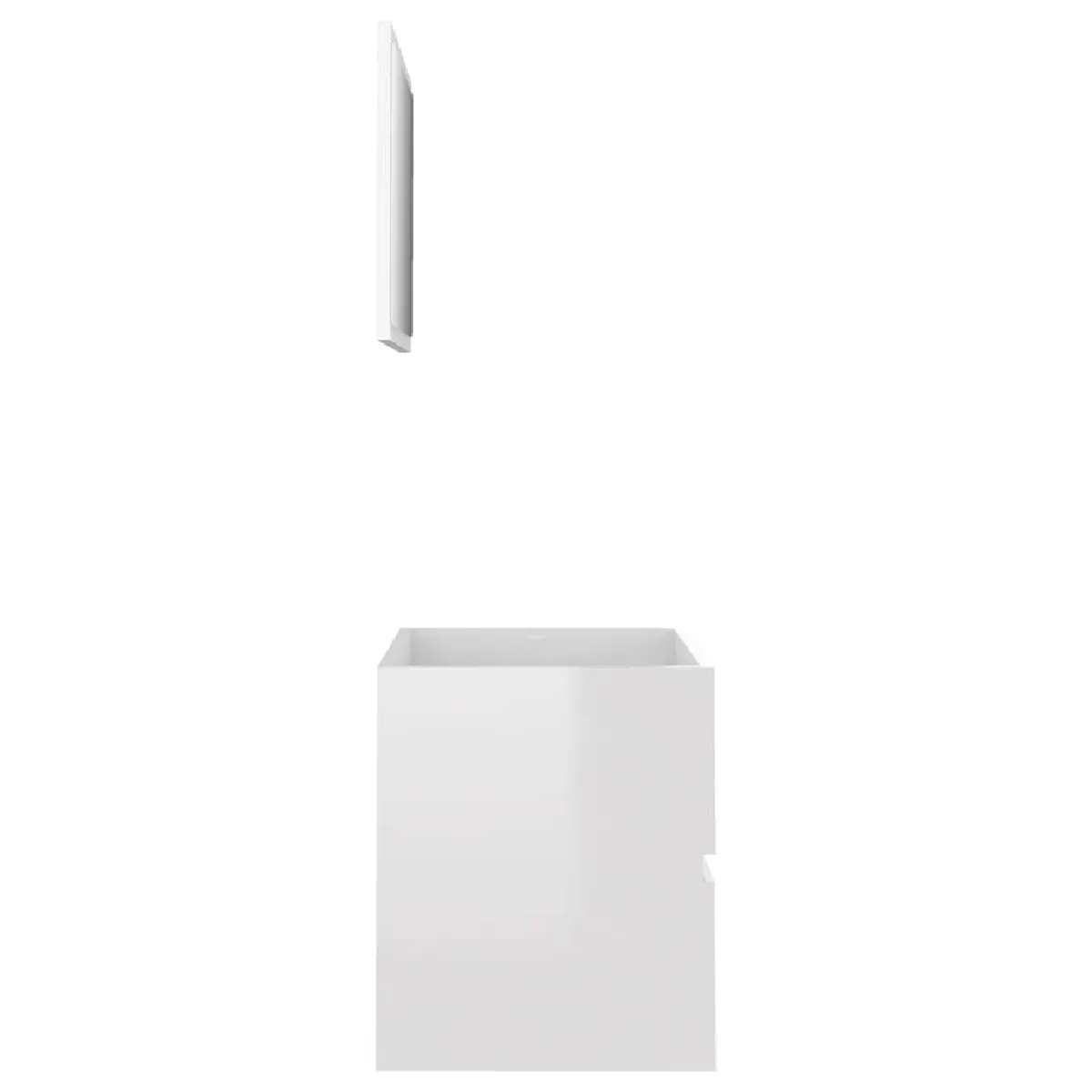 vidaXL Meubles salle de bain - Blanc brillant