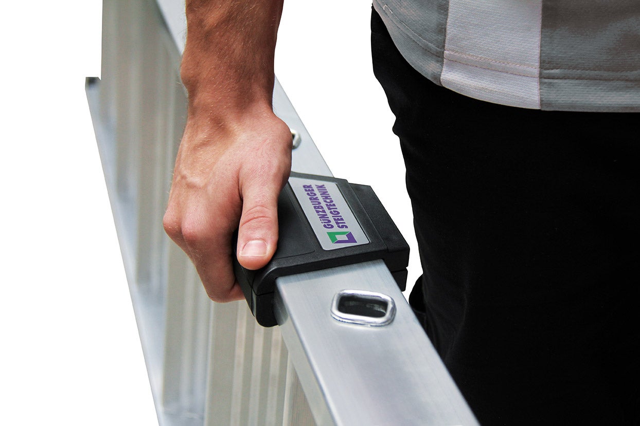 MUNK Trapladder met dwarsbalk en Ergo-Pad, 12 treden