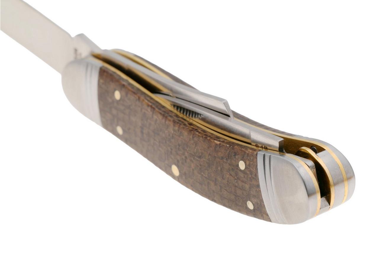 Rough Ryder Reserve Roundup RRR026, D2, Brown Micarta, slipjoint zakmes