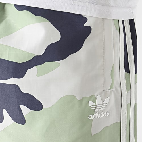 Short Jogging A Bandes Graphics HF4873 Beige Vert Clair Camouflage