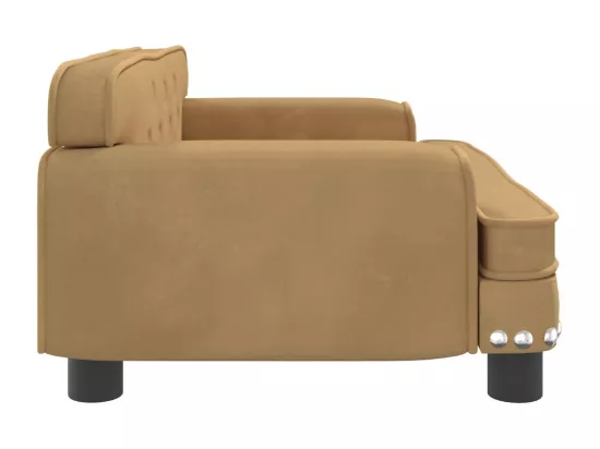 Canapé pour enfants marron 70x45x30 cm velours