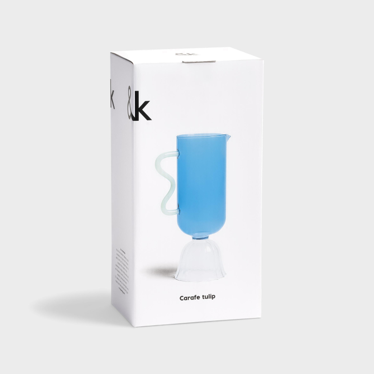 &klevering Tulip karaf 0,7L blauw