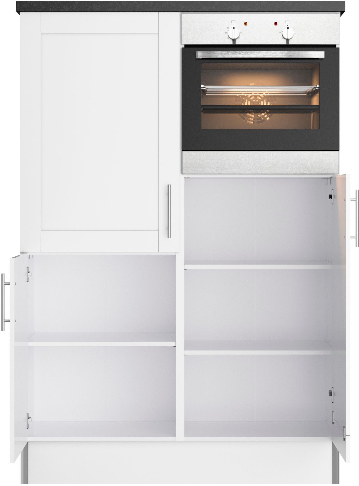 KOCHSTATION Küche »KS-Ahus, Hochschrankmodul« Breite 120 cm,wahlweise mit E-Geräten,Soft-Close-Funktion