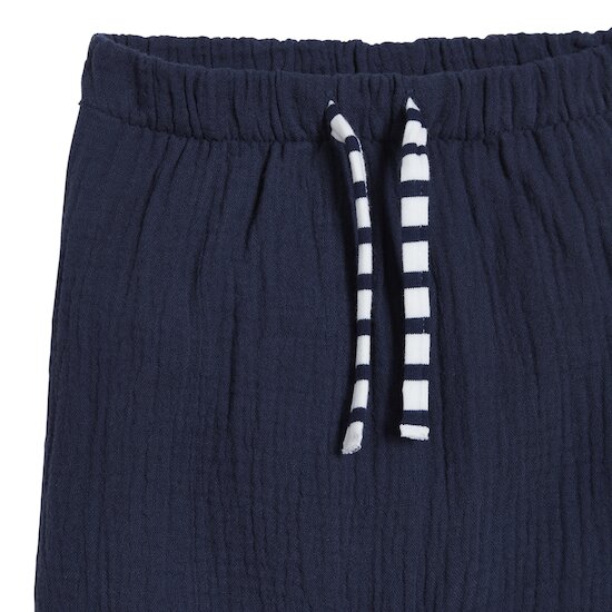 Plage Ensemble Pantalon + Tee-shirt   Bleu        de               P'tit bisou
