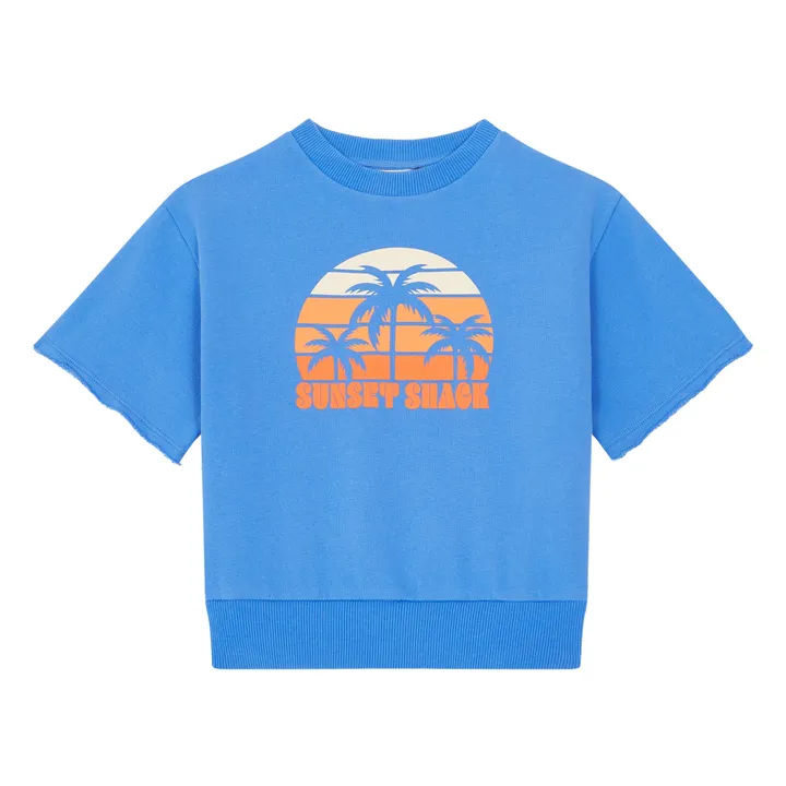 Hundred Pieces Sweat Manche Courte Coton Bio  | Océan