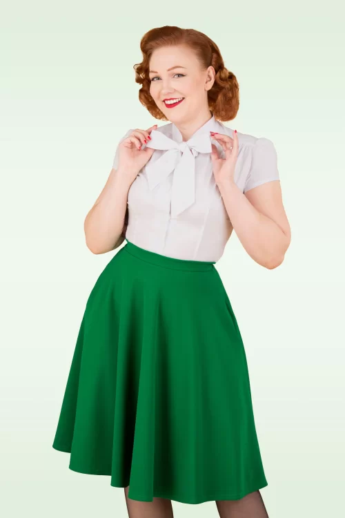 Vintage Chic for Topvintage Sheila swingrok in smaragdgroen