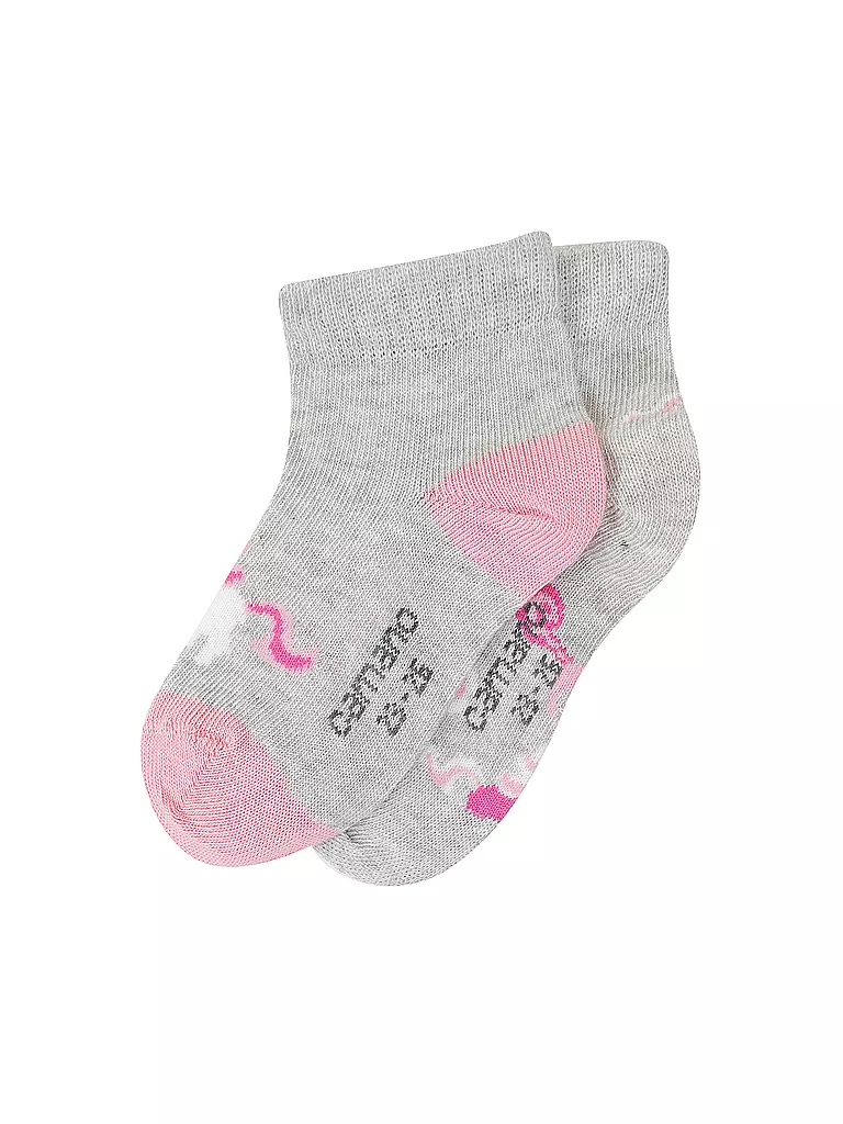 CAMANO Mädchen Socken 2er Pkg fog melange  hellgrau