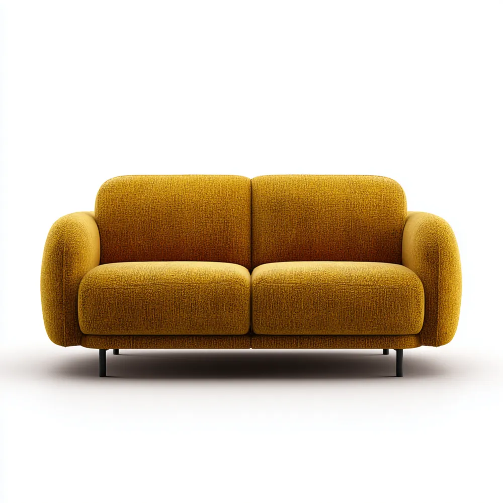 2-Sitzer-Sofa Stoff 150x85x90 cm – Senfgelb – Modernes Design