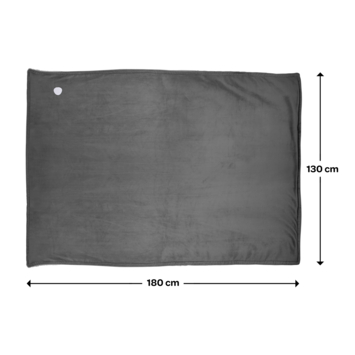 Inventum elektrische deken HB180G grijs fleece 180 x 130 cm