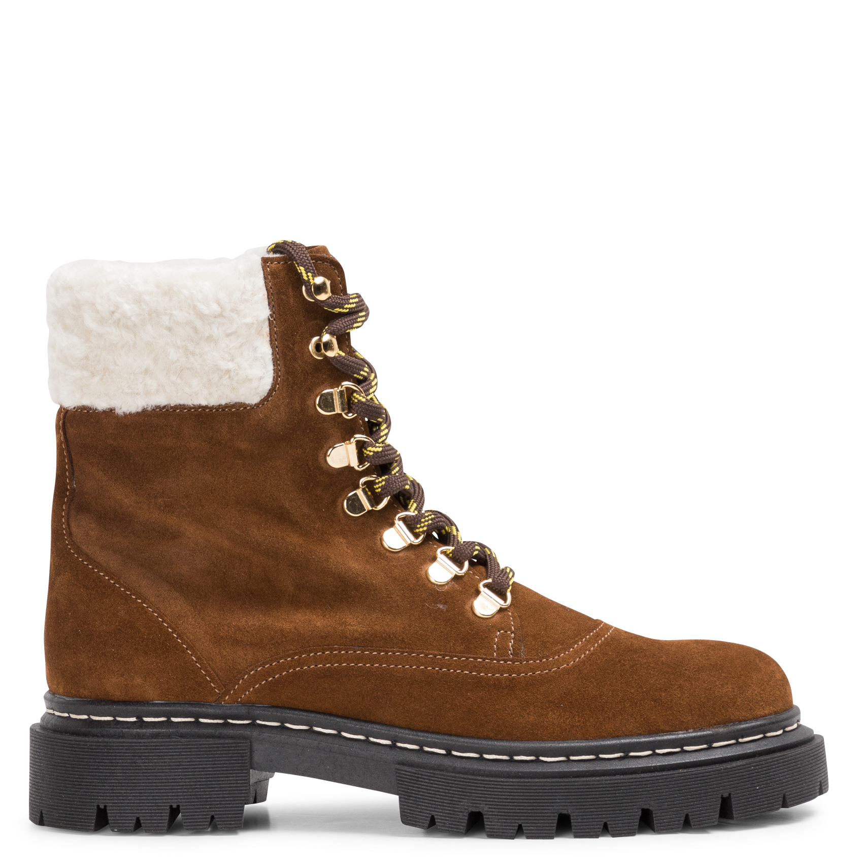 YAGUAS - Bottines à lacets en daim | Marron