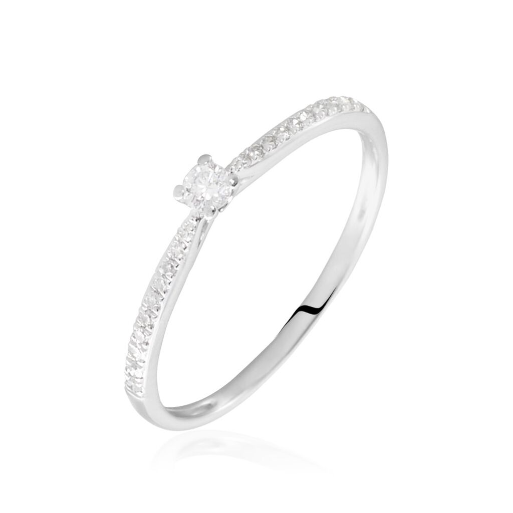 Bague Solitaire Hemera Or Blanc Diamant