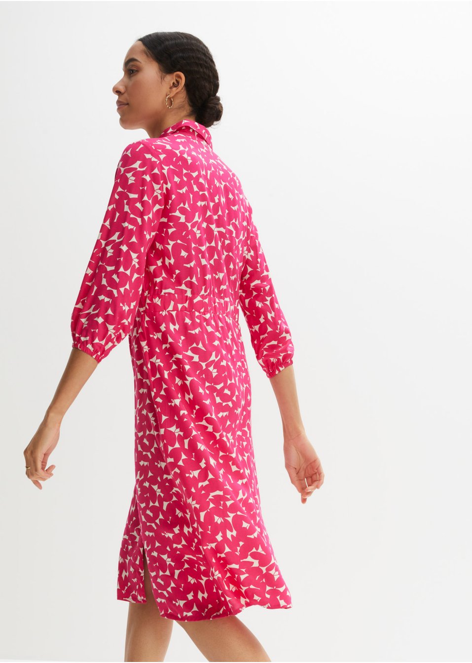 Robe-chemise avec manches 3/4