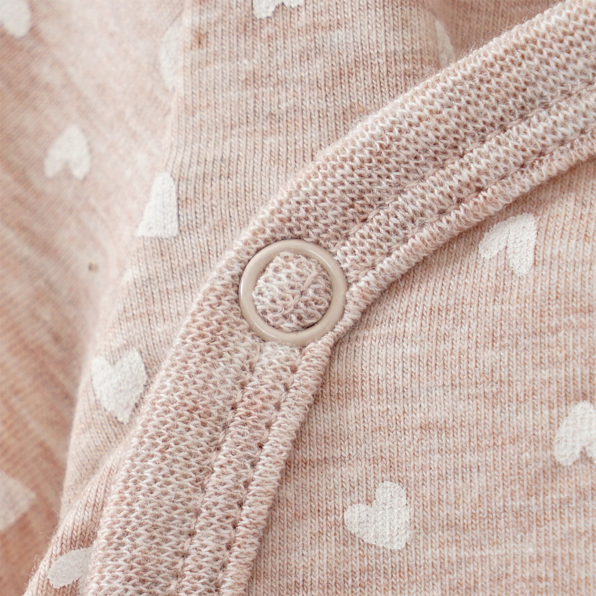 Topomini Newborn Wickelbody mit Herzchen allover beige