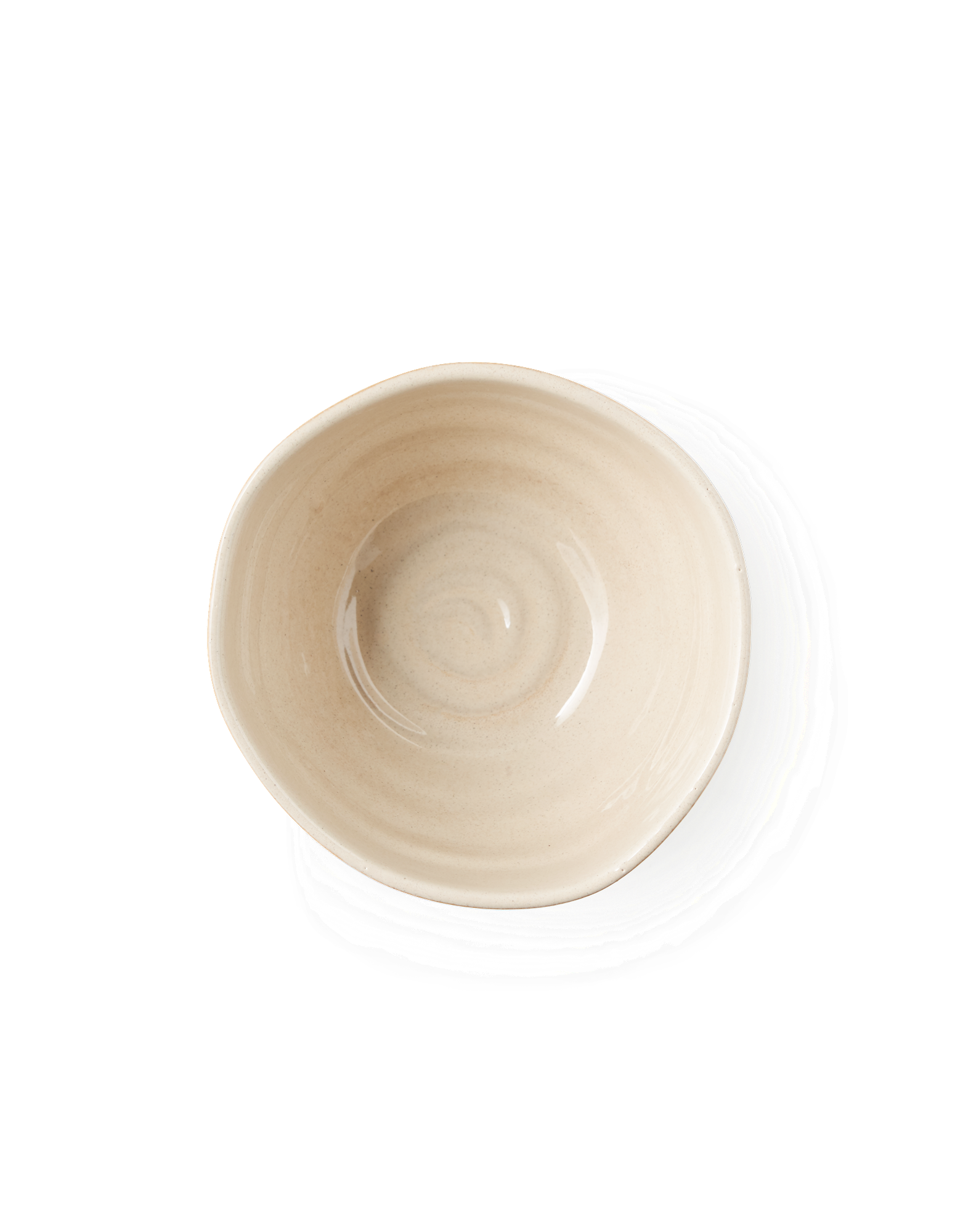 Skål | Stentøj. 14 x 7,5 cm. | Off White