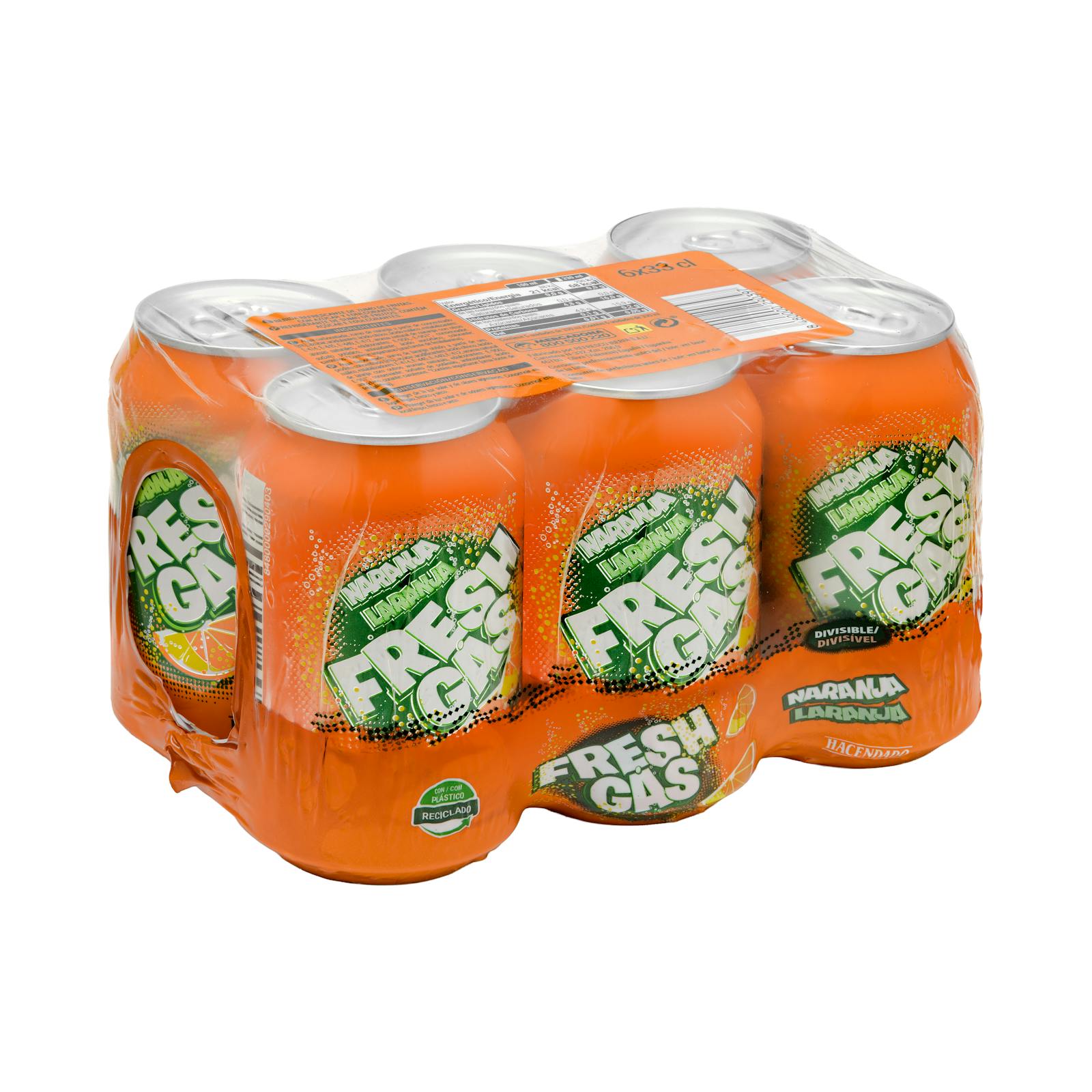 Soda à l'orange et au gaz frais Hacendado