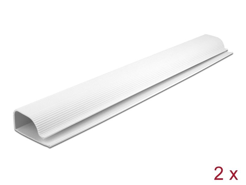 Delock Kabelkanal für Untertischmontage 0.4 m x 63 mm Weiss Delock Kabelkanal für Untertischmontage 63 x 28 mm – Länge 400 mm 2 Stück weiss