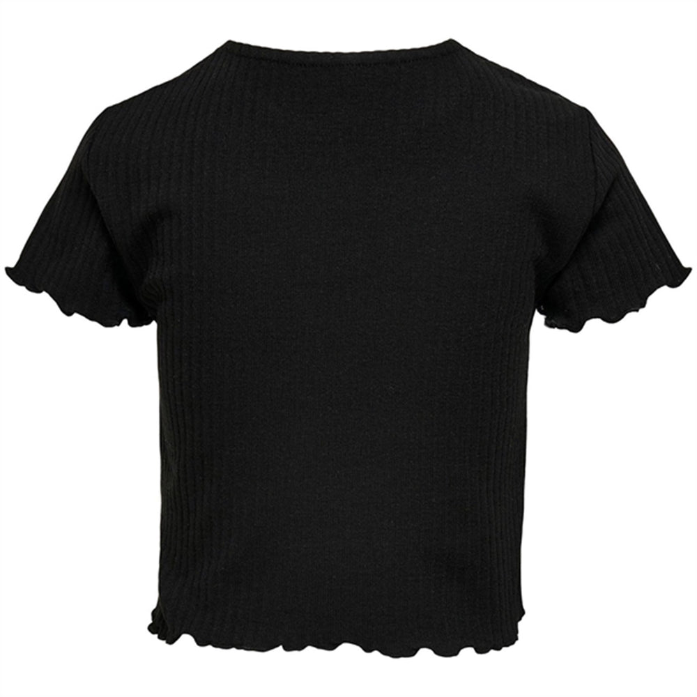 Køb Kids ONLY Black Nella Crop T-shirt Noos