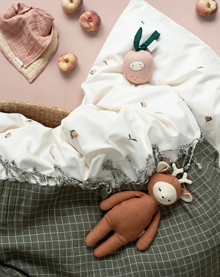 Bettwäsche GROWN UP (140x200/60x63) 2-teilig in peach