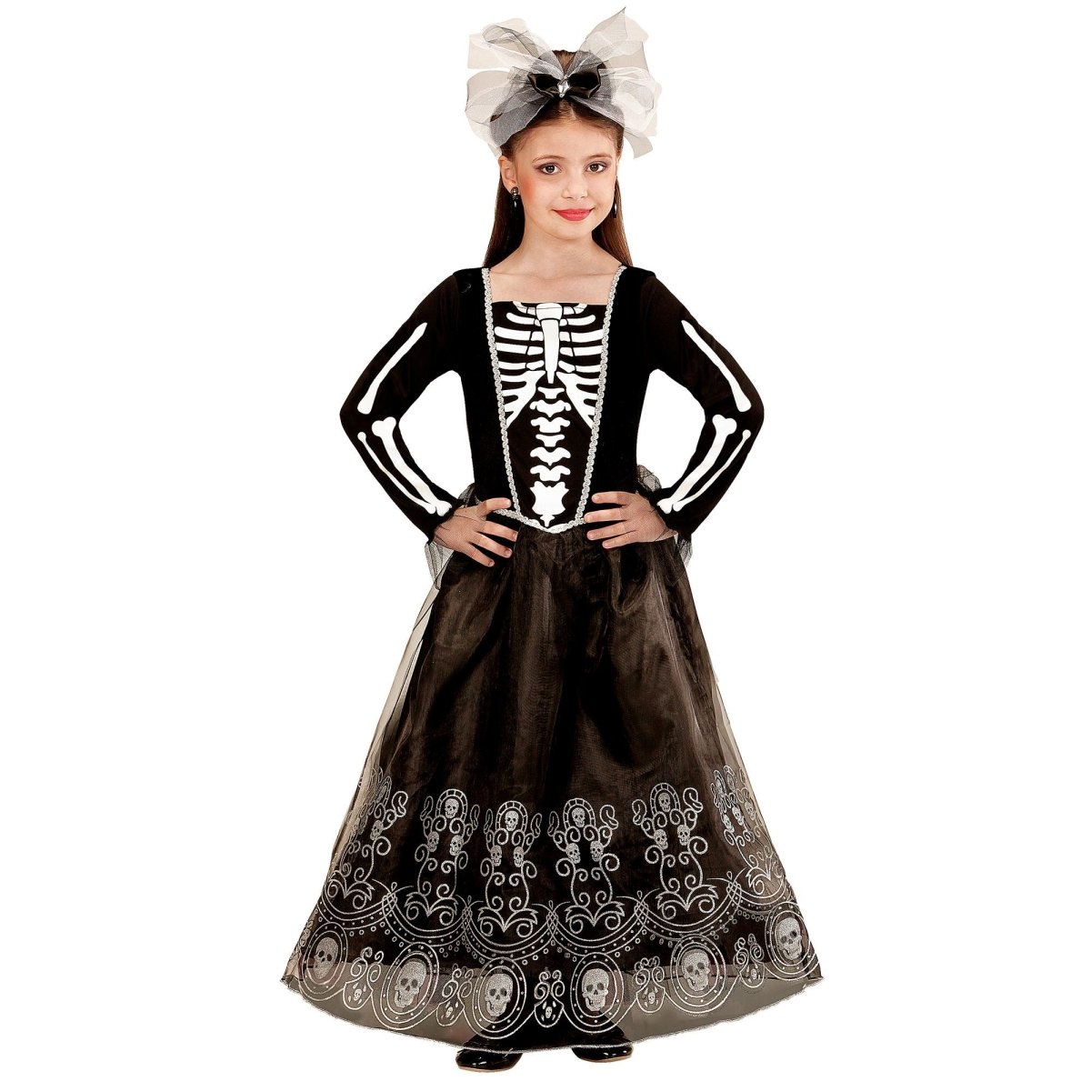 Halloween Jurk Zwart Kind Skelet