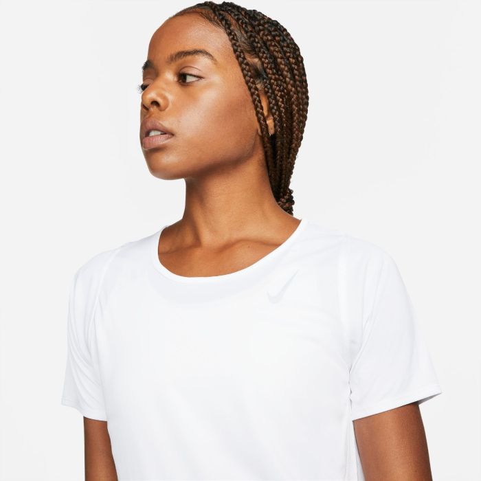 Nike Dame T-shirts Dri-FIT Race Top Short Sleeve Tee Hvid