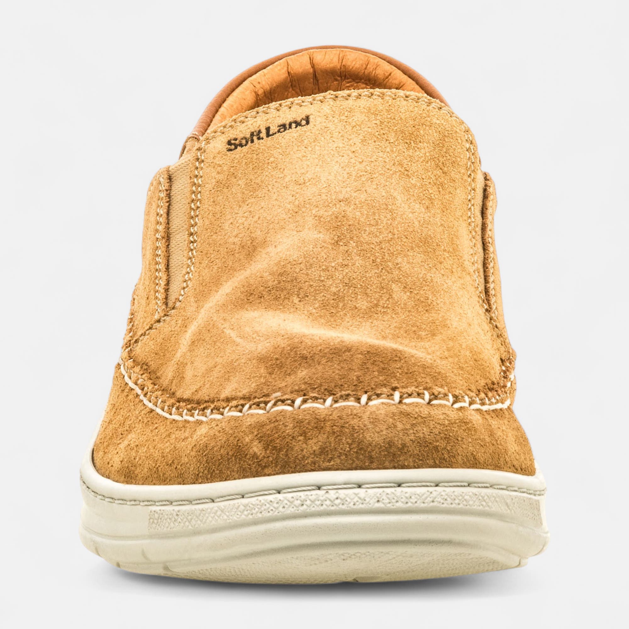 Mocassins pieds sensibles Homme en cuir beige