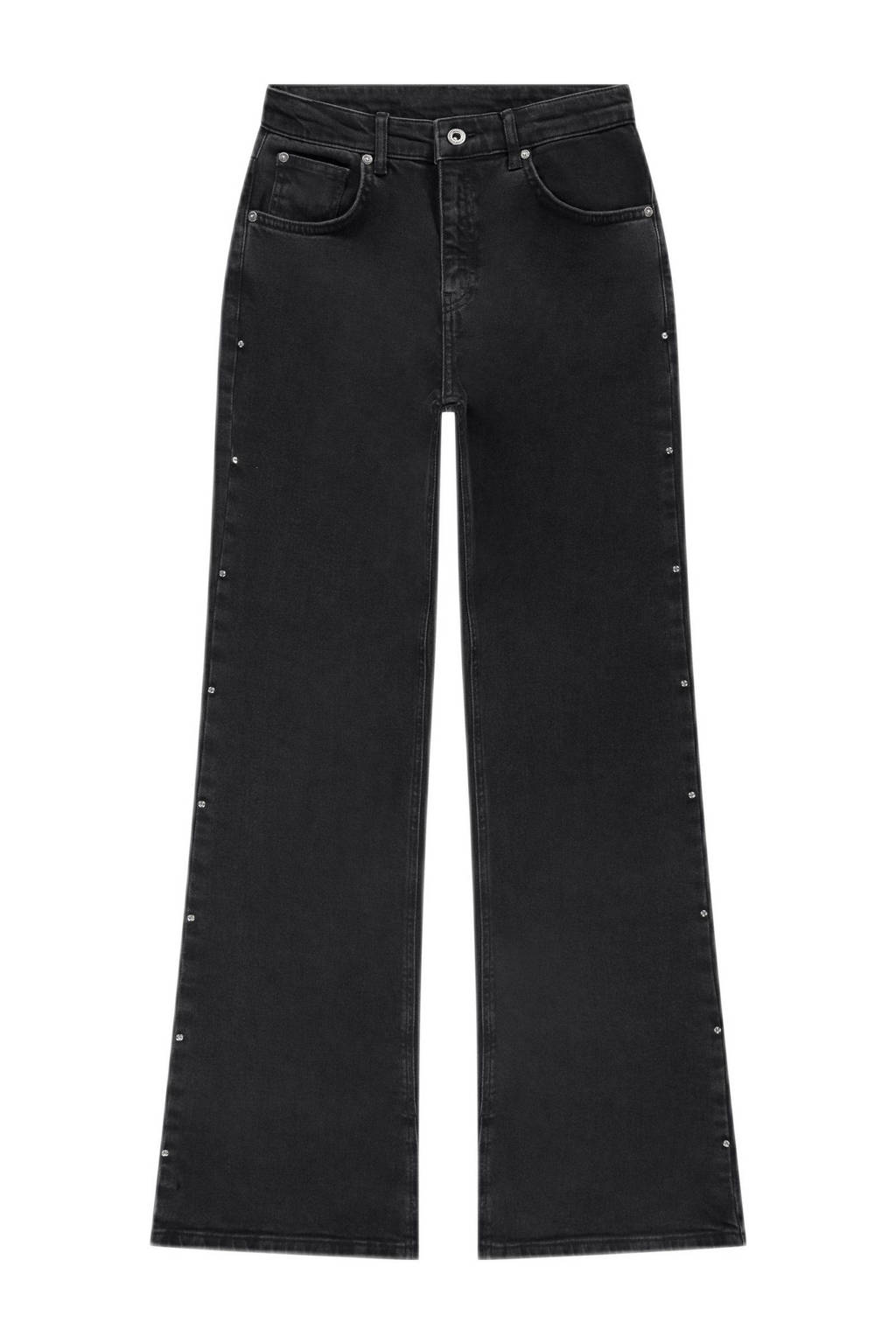 NIK&NIK wide leg high waist jeans black denim