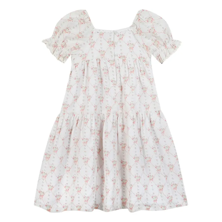 Bonton Robe Georgette à Fleurs | Ecru