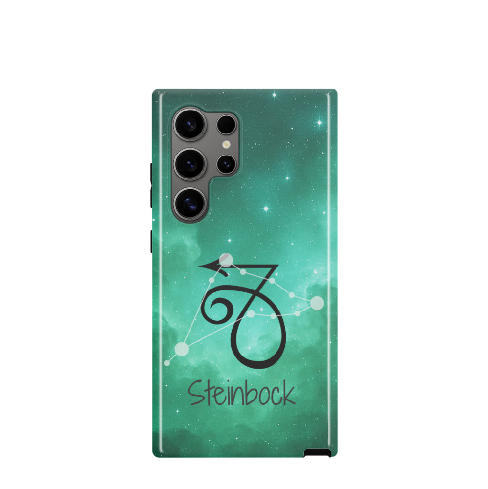 Samsung Galaxy S24 Ultra Hybrid (Kunststoff / Gummi) Hülle Steinbock 2 - Grün