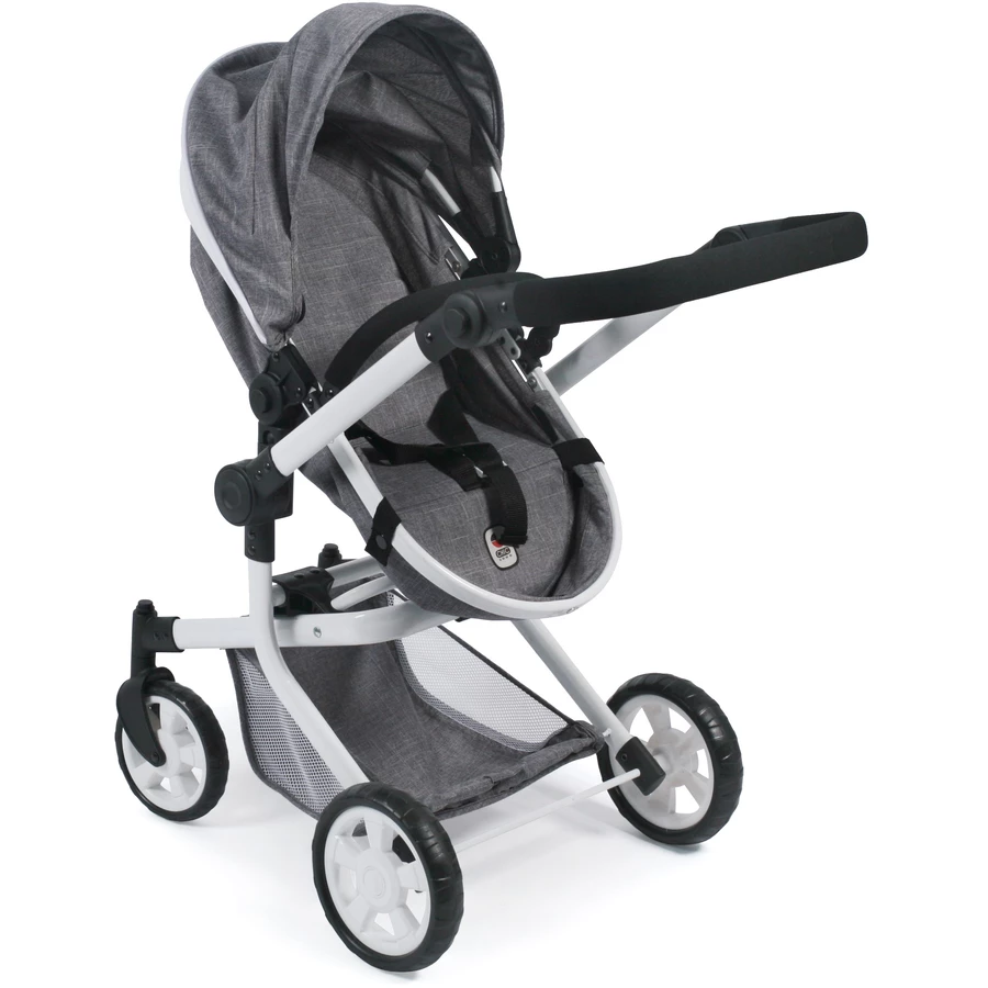 BAYER CHIC 2000 Kombi-Puppenwagen MIKA Jeans grey