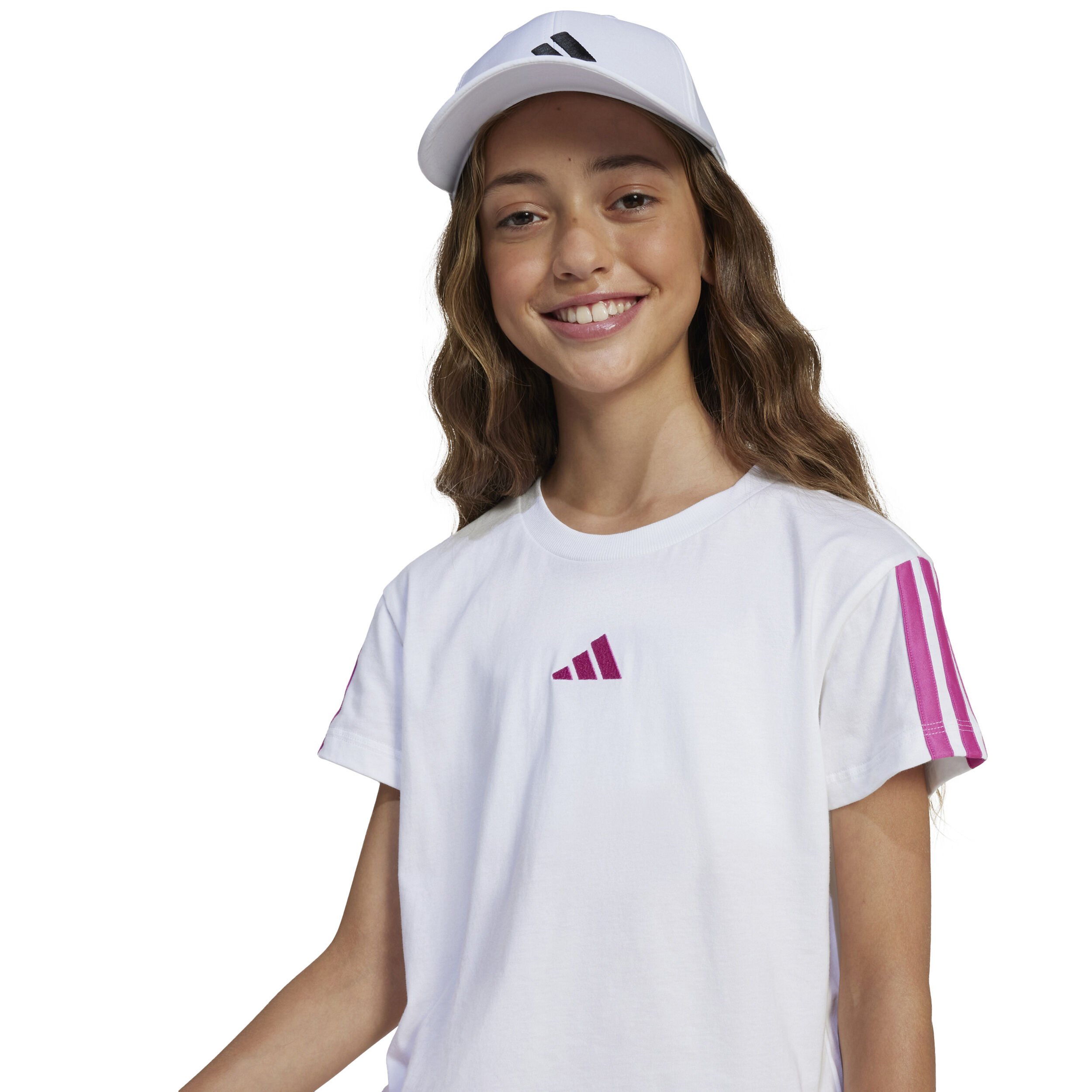 adidas Essentials T-shirt Enfants - Blanc , Pink