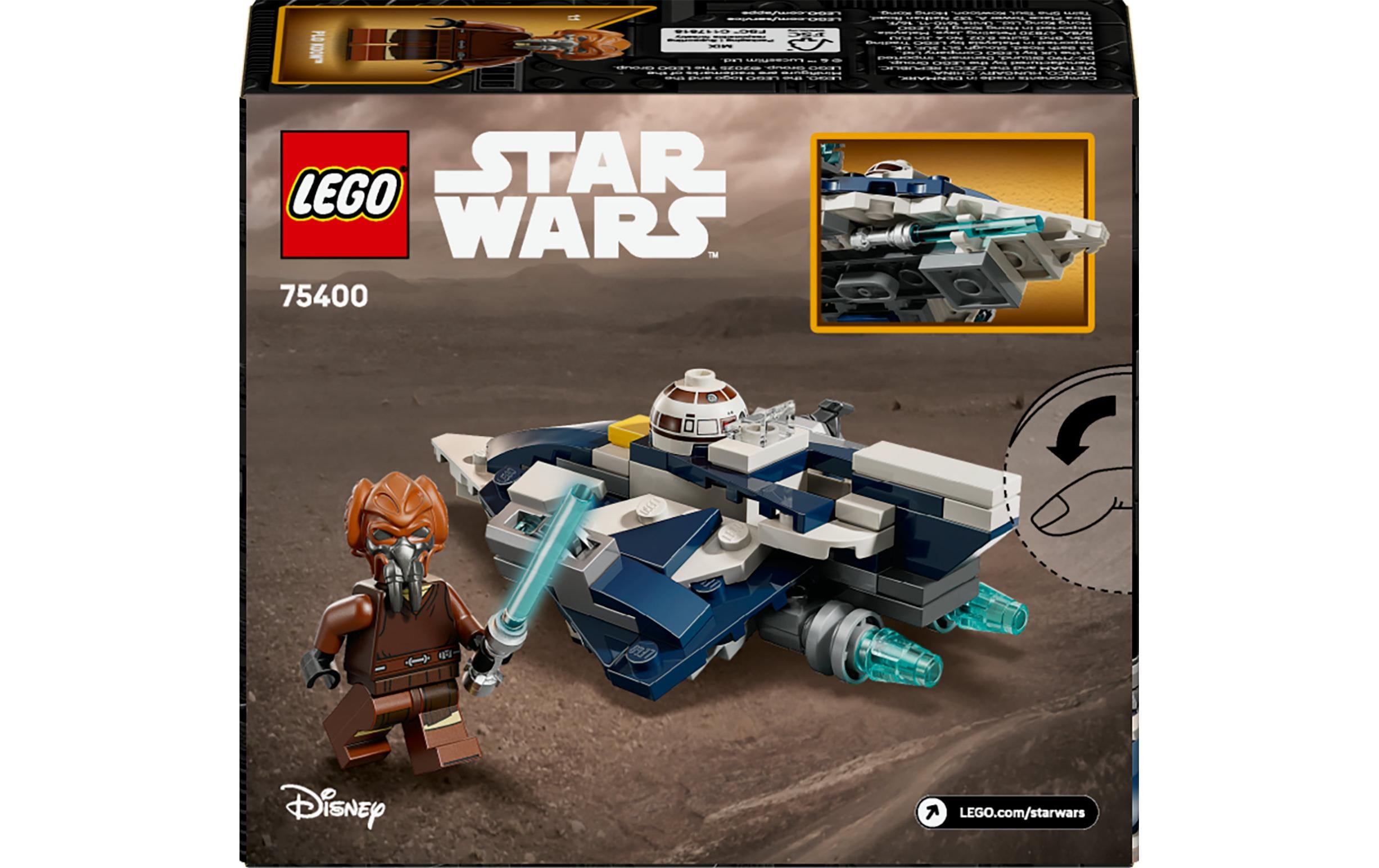 Star Wars Plo Koons Jedi Starfighter Microfighter 75400Bauspielzeug im Mikromassstab