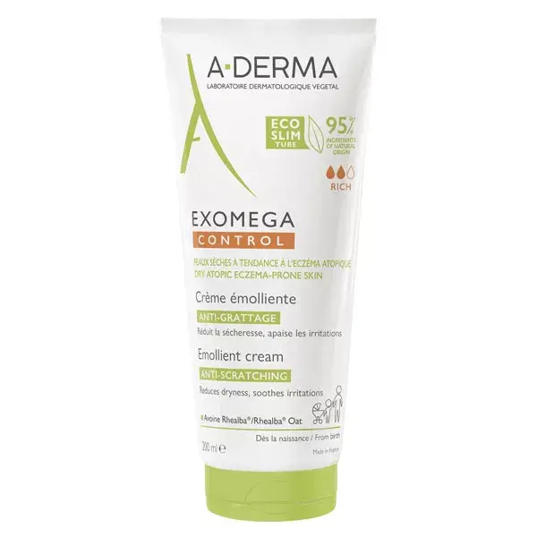 A-Derma Exomega Control Crème Émolliente Anti-Grattage 200ml