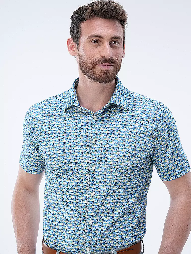 DESOTO Jerseyhemd Slim Fit  blau