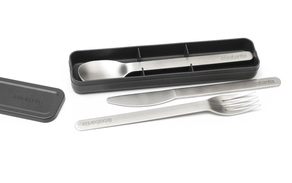 Besteck-Set to go Make & Take 3-teilig, SilberBesteckset für unterwegs