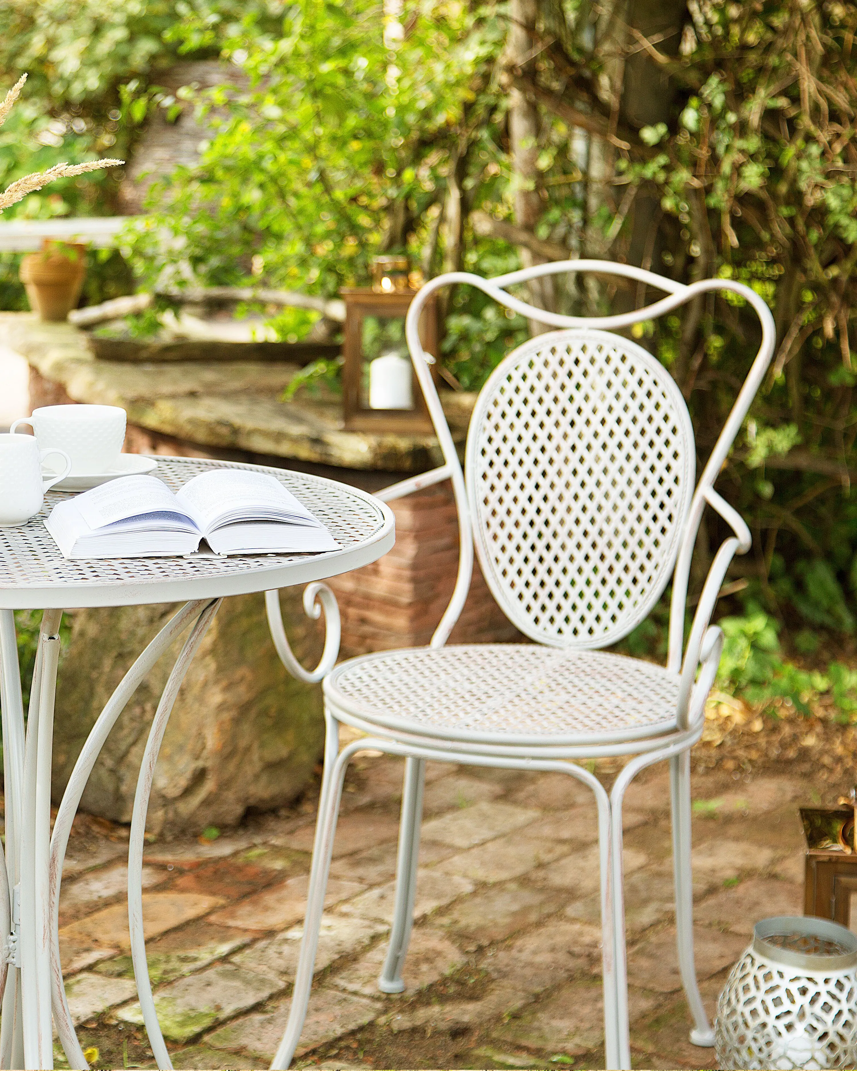 Set van 2 tuinstoelen CILENTO Metaal Grijs
