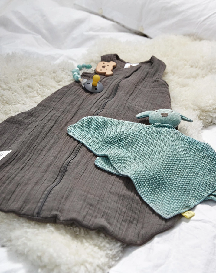 Mull-Schlafsack BABY in anthrazit