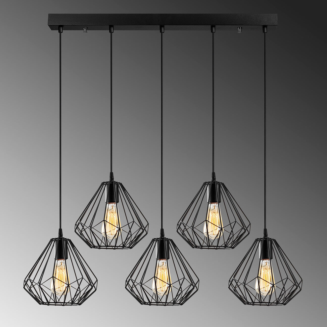 Sheen Suspension Diamond noire - 93x117 cm