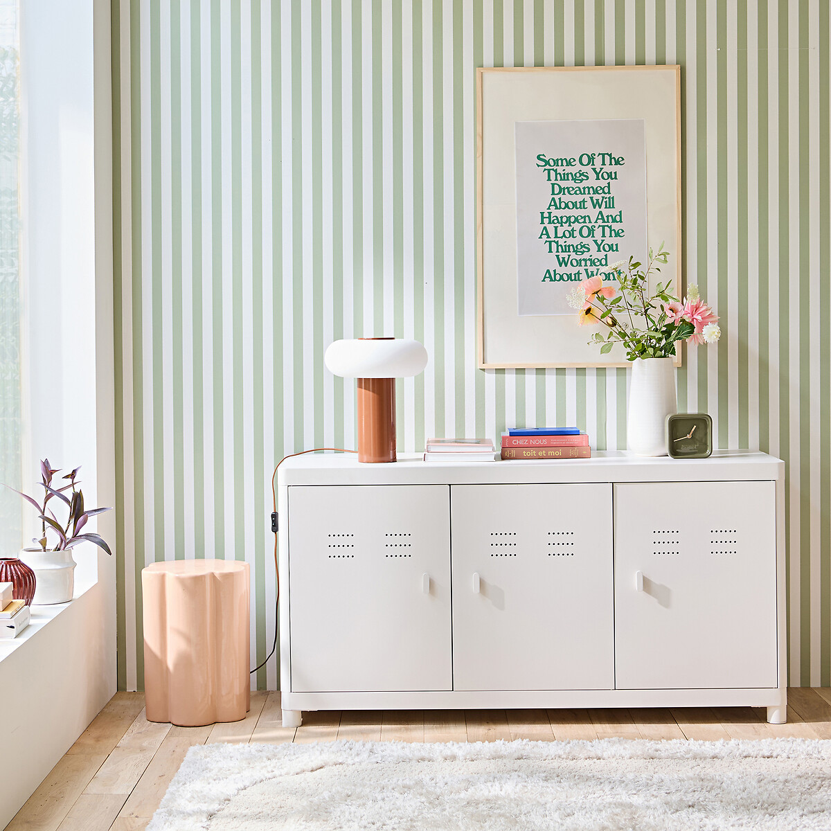 LA REDOUTE INTERIEURS<br>Móvel buffet com 3 portas de metal, Livona