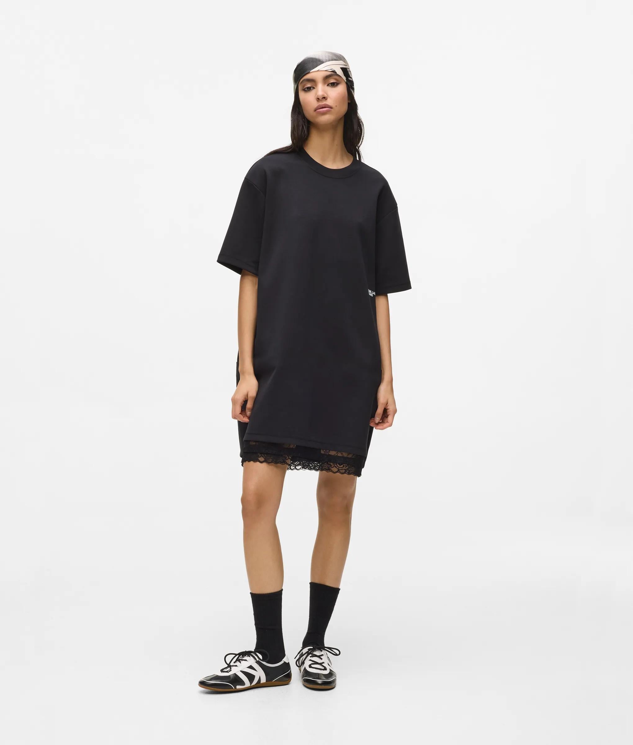 Kanten zoom ontspannen t-shirt Jurk