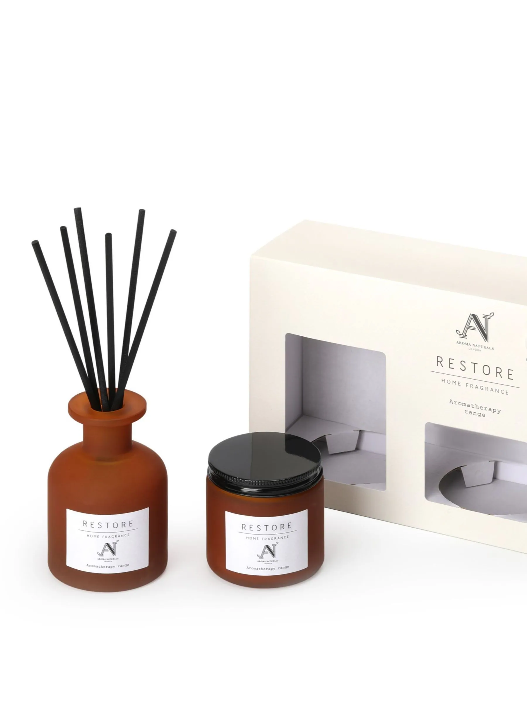 Aroma Naturals Aromatherapy Restore Candle & Diffuser Gift Set