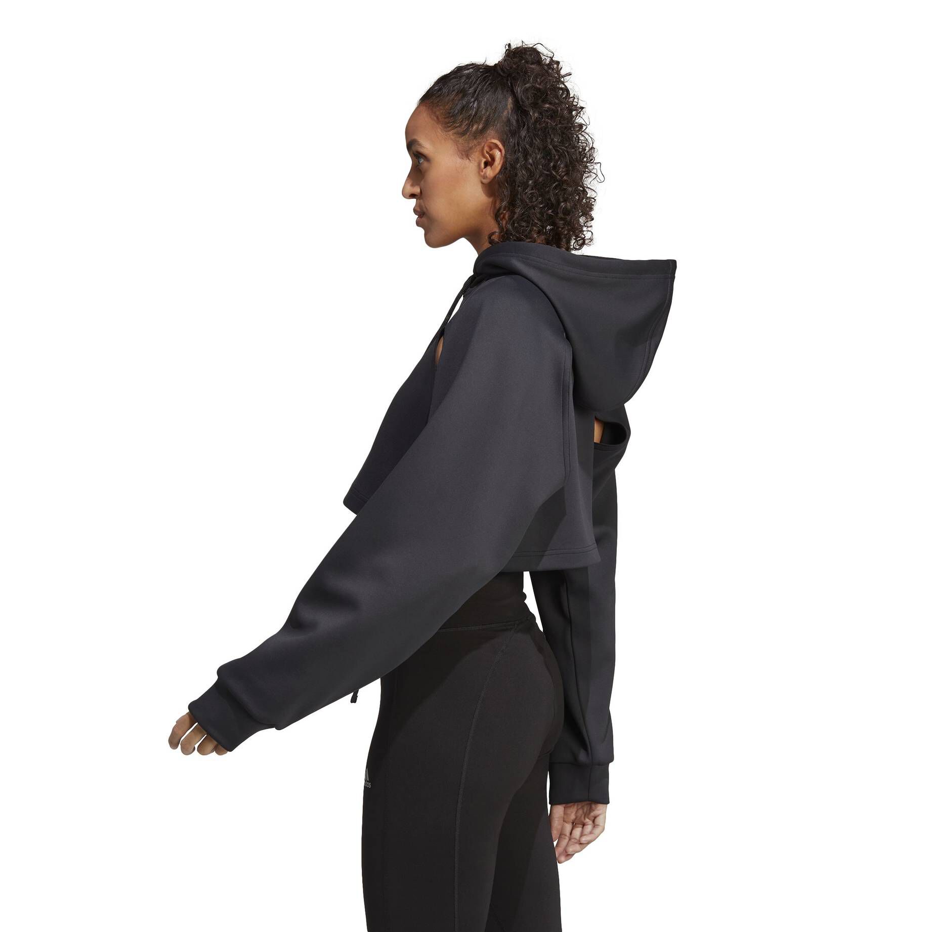 adidas Performance| Damen Trainingssweatshirt HIIT AEROREADY CROP TRAINING HOODIE