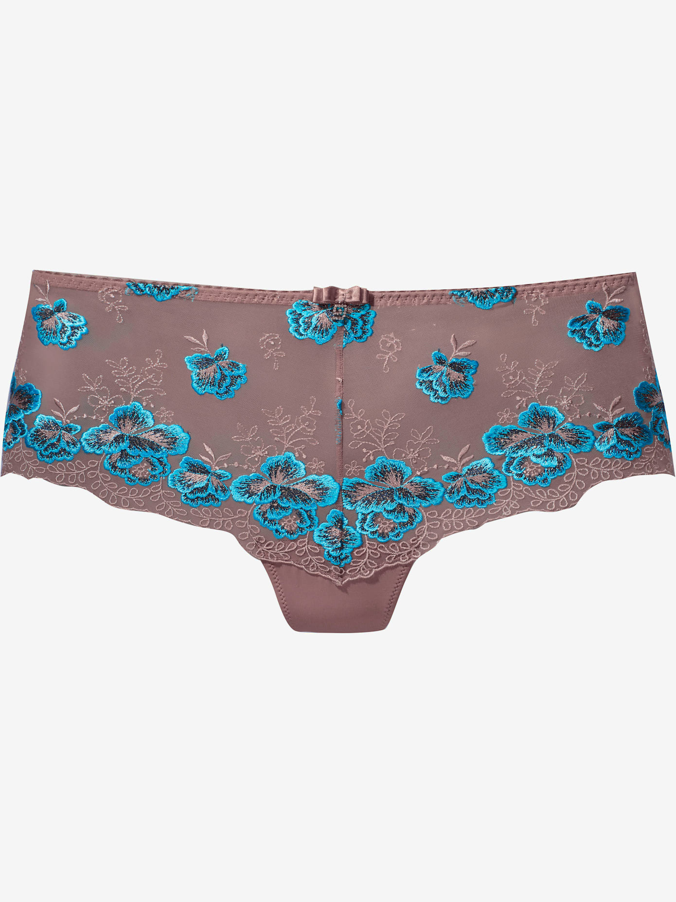 Panty féminin avec superbe dentelle florale brodée