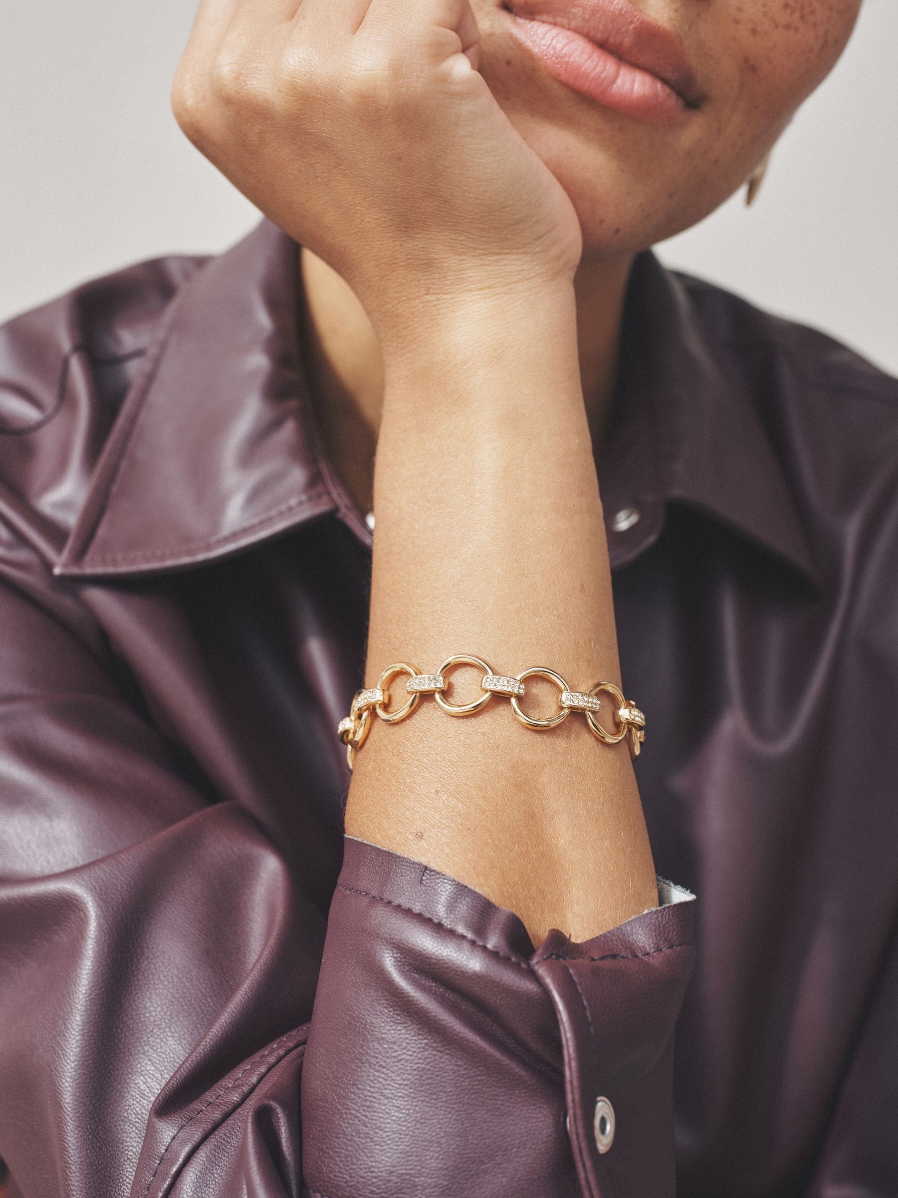 Goudkleurig - Sparkle Detail Chain Bracelet