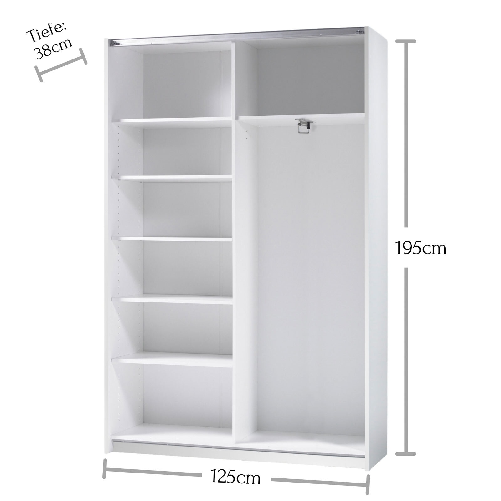 Wäscheschrank Fast, Dekorfolie Weiß