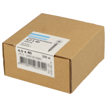 Universeelschroef platkop RVS 4.0x40 mm 200 stuks