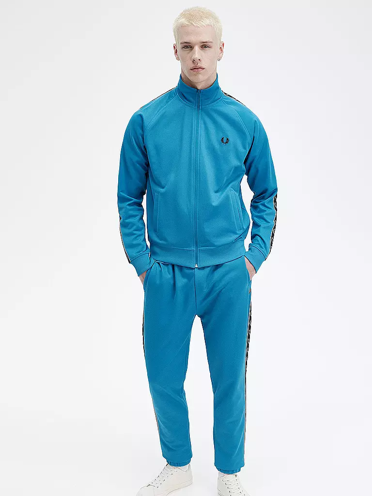 FRED PERRY Sweatjacke blau