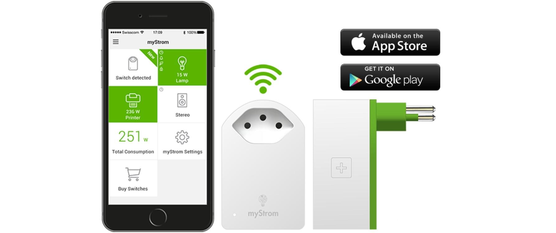 Smartplug WLAN Energy Control Switch 2Energy Control Switch mit Temperatursensor und Apple HomeKit-Zertifizierung