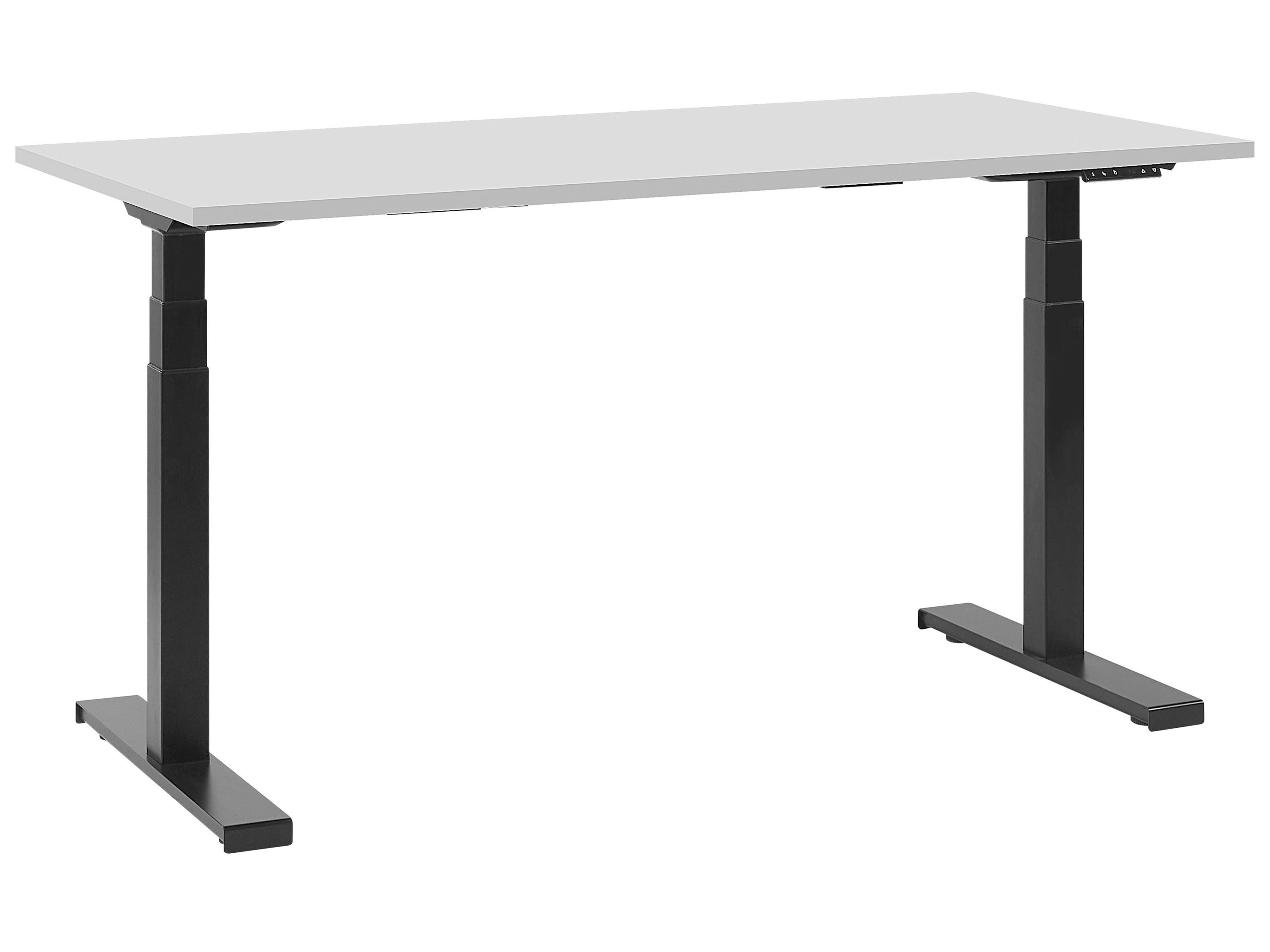 Elektrisch verstelbaar sta-bureau DESTIN II Grijs/zwart 130 cm 72 cm